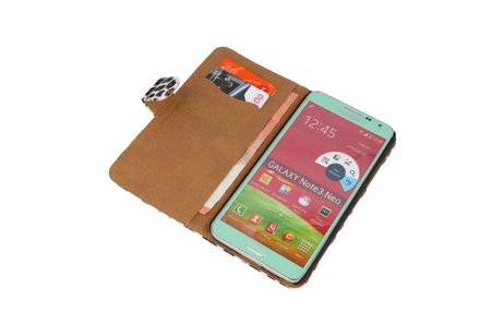 BAOHU Luipaard Bookstyle Wallet Case Hoesjes - Hoesje Geschikt voor Samsung Galaxy Note 3 Neo Bruin