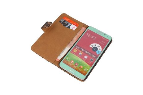BAOHU Luipaard Bookstyle Wallet Case Hoesjes - Hoesje Geschikt voor Samsung Galaxy Note 3 Neo Chita