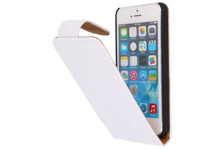 BAOHU Devil Classic Flip Case Hoesjes - Hoesje Geschikt voor iPhone 5 Wit