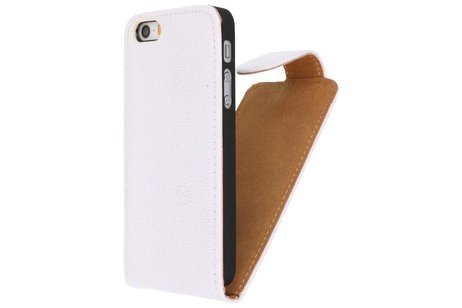 BAOHU Devil Classic Flip Case Hoesjes - Hoesje Geschikt voor iPhone 5 Wit