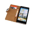 BAOHU Luipaard Bookstyle Wallet Case Hoes - Hoesje Geschikt voor Huawei Ascend G700 Wit