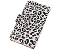 BAOHU Luipaard Bookstyle Wallet Case Hoes - Hoesje Geschikt voor Huawei Ascend G700 Wit
