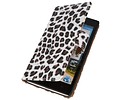 Luipaard Bookstyle Wallet Case Hoes voor Huawei Ascend G700 Bruin