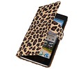 Luipaard Bookstyle Wallet Case Hoes voor Huawei Ascend G700 Chita