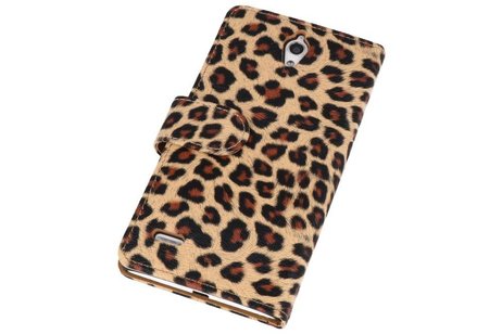 Luipaard Bookstyle Wallet Case Hoes voor Huawei Ascend G700 Chita