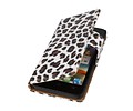 Luipaard Bookstyle Case Hoesjes voor Huawei Ascend G525 Bruin