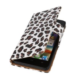 BAOHU Luipaard Bookstyle Case Hoes voor Huawei Ascend G525 Bruin