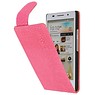 BAOHU Devil Classic Flip Hoes voor Huawei Ascend P6 Roze