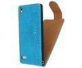 BAOHU Devil Classic Flipcases Hoesjes - Hoesje Geschikt voor Huawei Ascend P6 Turquoise
