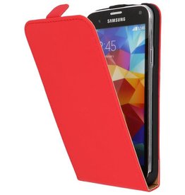 Flipcase Hoesje Cover voor Galaxy S5 G900F Rood