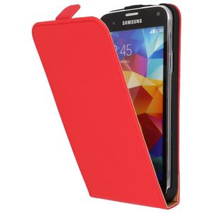 Flipcase Hoesje Cover voor Galaxy S5 G900F Rood