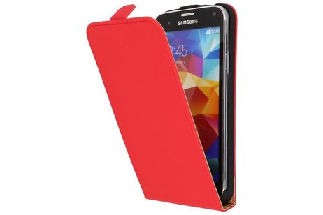 BAOHU Flipcase Hoesje Cover - Hoesje Geschikt voor Samsung Galaxy S5 G900F Rood