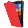 Flipcase Hoesje Cover voor Samsung Galaxy S5 G900F Rood