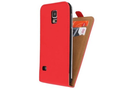 Flipcase Hoesje Cover voor Galaxy S5 G900F Rood