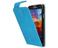 Devil Classic Flipcase Hoesjes voor Galaxy S5 G900F Turquoise