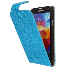 Devil Classic Flipcase Hoes voor Samsung Galaxy S5 G900F Turquoise