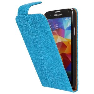 Devil Classic Flipcase Hoesjes voor Galaxy S5 G900F Turquoise