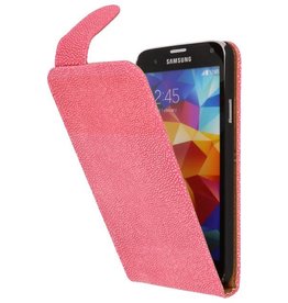BAOHU Devil Classic Flipcase Hoes voor Samsung Galaxy S5 G900F Roze