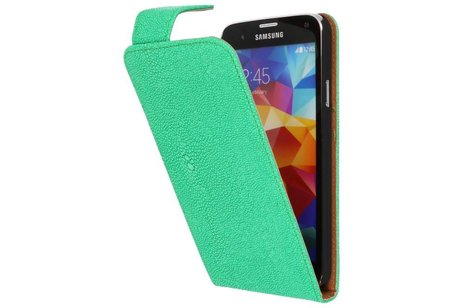 BAOHU Devil Classic Flipcase Hoesjes - Hoesje Geschikt voor Samsung Galaxy S5 G900F Groen