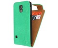 BAOHU Devil Classic Flipcase Hoesjes - Hoesje Geschikt voor Samsung Galaxy S5 G900F Groen