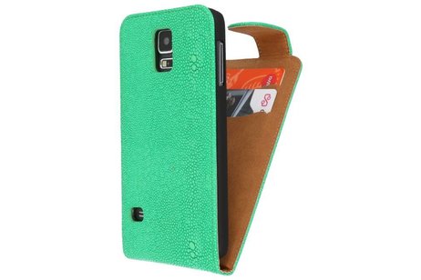 BAOHU Devil Classic Flipcase Hoesjes - Hoesje Geschikt voor Samsung Galaxy S5 G900F Groen