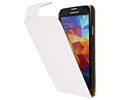BAOHU Krokodil Classic Flip Hoesje - Geschikt voor Samsung Galaxy S5 Wit