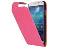 Devil Classic Flipcase Hoesjes voor Galaxy S4 i9500 Roze