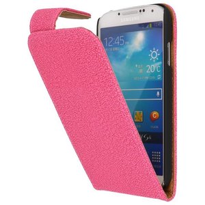 Devil Classic Flipcase Hoesjes voor Galaxy S4 i9500 Roze