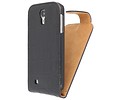 BAOHU Croco Classic Flipcase Hoesjes - Geschikt voor Samsung Galaxy S4 i9500 Zwart
