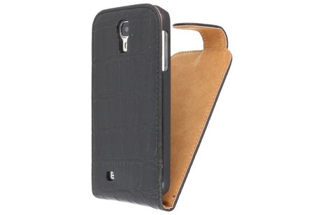 BAOHU Croco Classic Flipcase Hoesjes - Geschikt voor Samsung Galaxy S4 i9500 Zwart
