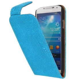 Devil Classic Flip Hoes voor Samsung Galaxy S4 i9500 Turquoise