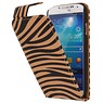 Zebra Classic Flipcase Hoes voor Samsung Galaxy S4 i9500 Bruin