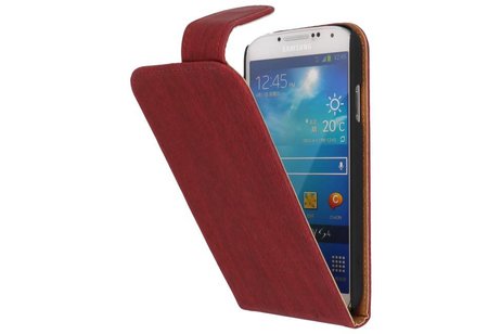 BAOHU Wood Classic Flipcase Hoesje cover - Geschikt voor Samsung Galaxy S4 i9500 Grijs