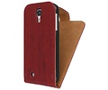 Wood Classic Flipcase Hoesjes cover voor Galaxy S4 i9500 Grijs