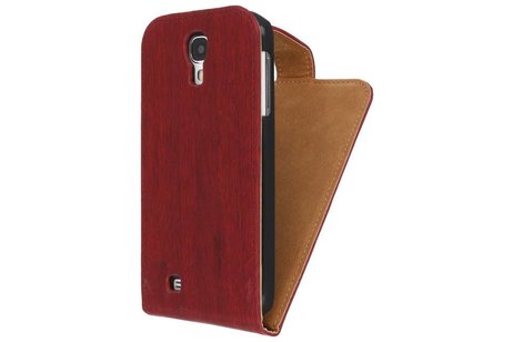 Wood Classic Flipcase Hoesjes cover voor Galaxy S4 i9500 Grijs