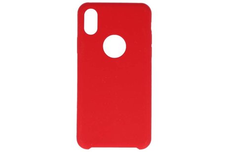 BAOHU Premium TPU Backcover Case Hoesje - Hoesje Geschikt voor iPhone X Rood