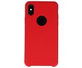 BAOHU Premium TPU Backcover Case Hoesje - Hoesje Geschikt voor iPhone X Rood