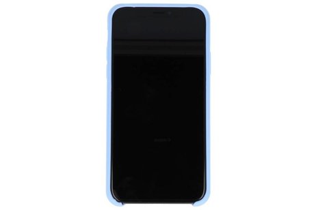 Premium TPU Backcover Case Hoesje - Hoesje Geschikt voor iPhone X Licht Blauw