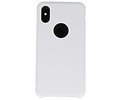 BAOHU Premium TPU Backcover Case Hoesje - Hoesje Geschikt voor iPhone X Wit