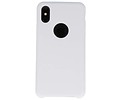 Premium TPU Backcover Case Hoesje - Hoesje Geschikt voor iPhone X Wit