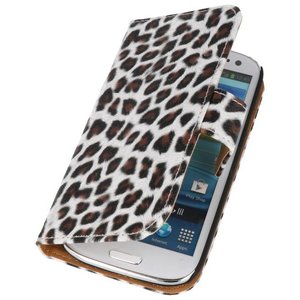 Luipaard Bookstyle Wallet Case Hoesjes voor Galaxy S3 i9300 Bruin