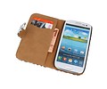 Luipaard Bookstyle Wallet Case Hoesjes voor Galaxy S3 i9300 Bruin