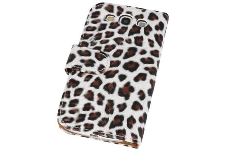BAOHU Luipaard Bookstyle Wallet Case Hoesjes - Hoesje Geschikt voor Samsung Galaxy S3 i9300 Bruin