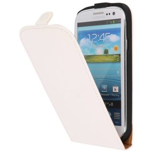 BAOHU Flipcase Hoesjes - Hoesje Geschikt voor Samsung Galaxy S3 i9300 Wit