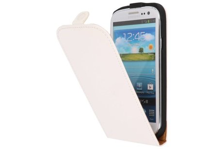 BAOHU Flipcase Hoesjes - Hoesje Geschikt voor Samsung Galaxy S3 i9300 Wit