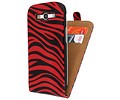 BAOHU Zebra Flipcase Hoesjes Geschikt voor Samsung Galaxy S3 i9300 Rood