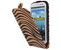 Zebra Flipcase Hoesjes voor Galaxy S3 i9300 Bruin