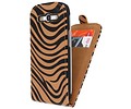 BAOHU Zebra Flipcase Hoesjes Geschikt voor Samsung Galaxy S3 i9300 Bruin