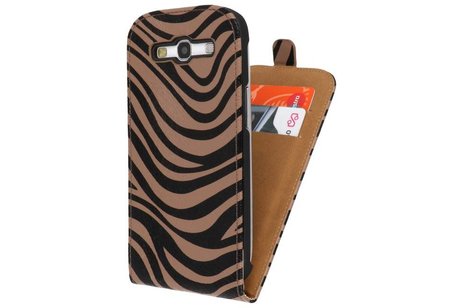BAOHU Zebra Flipcase Hoesjes Geschikt voor Samsung Galaxy S3 i9300 Grijs