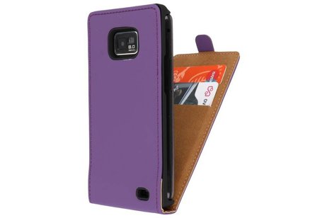 Flipcases Hoesjes Cases voor Galaxy S2 i9100 Paars